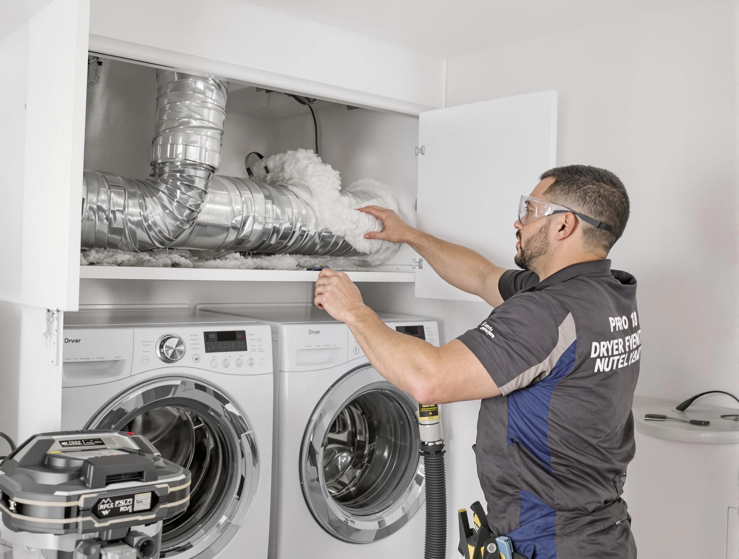 Herriman Dryer Vent Cleaning certified technician performing specialized gas dryer vent cleaning in Herriman